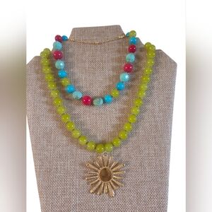 Colorful Beaded Necklace Set